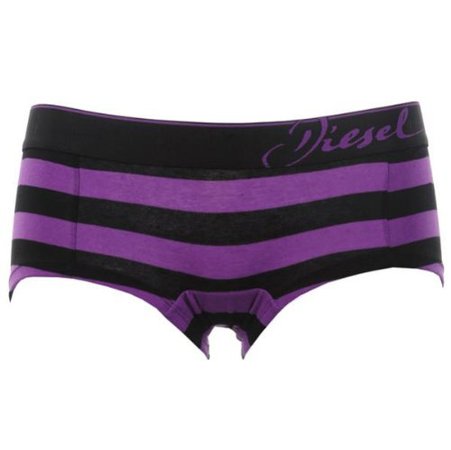 Buy Diesel Womens Vip Striped Boyshort Panty, Purple/Black Striped, Small at Amazon.in