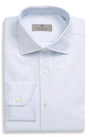 Canali Slim Fit Check Dress Shirt | Nordstrom