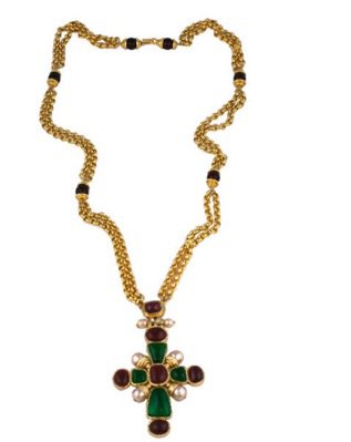chanel byzantine cross necklace