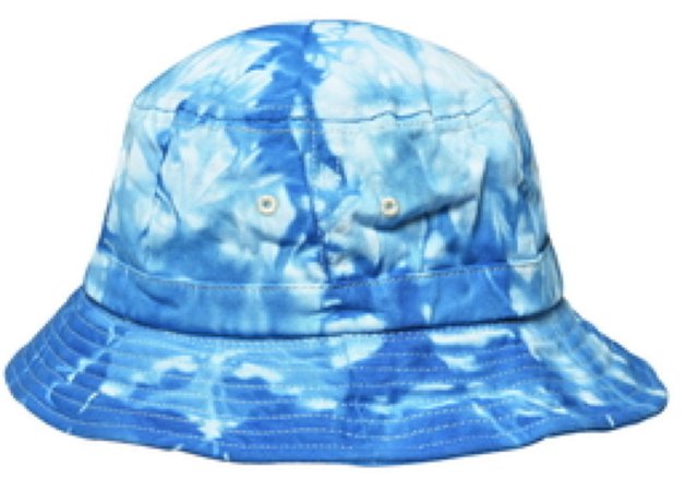 blue tie dye bucket hat