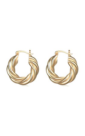 Diane 14k Gold-Plated Hoop Earrings By Emili | Moda Operandi