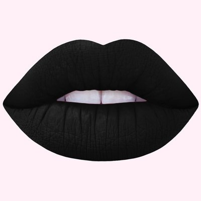 matte black lip