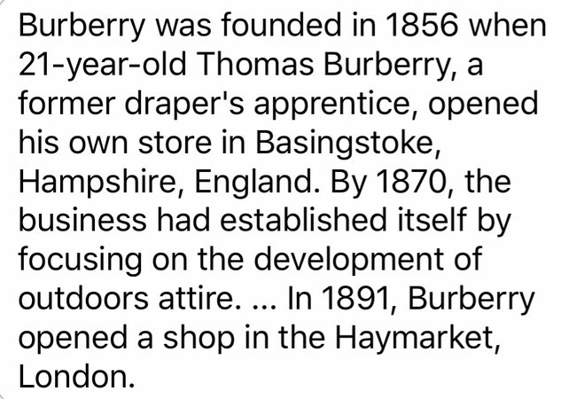 history of Burberry  Story