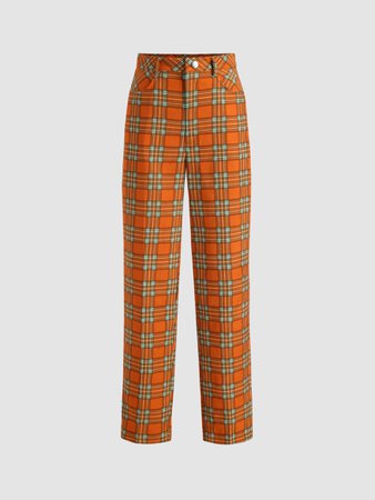 Holiday Plaid Trousers - Cider