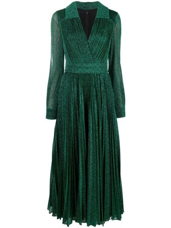 Elie Saab Silk Long Flared Dress - Farfetch
