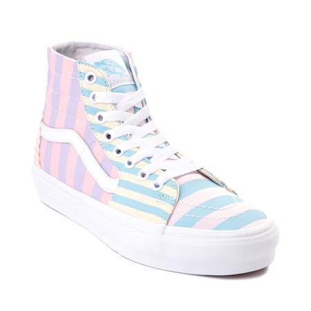 Vans Sk8-Hi Tapered Skate Shoe - Pastel Stripes / Multicolor | Journeys