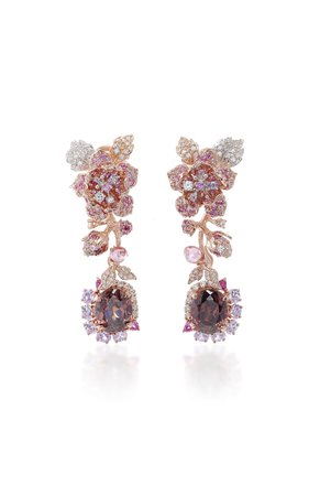 Tourmaline Rose Earrings by Anabela Chan | Moda Operandi