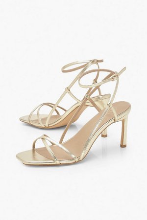 Wide Fit Strappy Heel Sandals | Boohoo
