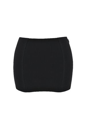 Clothing : Skirts : 'Nisha' Black Sculpting Mini Skirt
