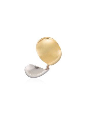 Charlotte Chesnais Metallic 18K Gold Petal Earring Cuff - Farfetch