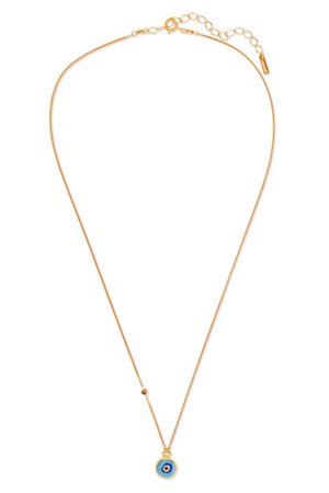 Chan Luu | Evil Eye gold-plated, diamond and turquoise necklace | NET-A-PORTER.COM