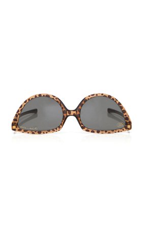 Mykita + Martin Rose SOS Reversible Leopard-Print Acetate Sunglasses
