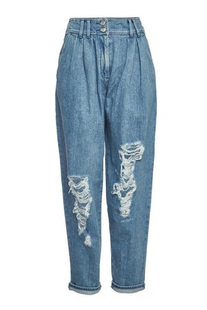 Balmain - High-Waist Distressed Jeans - Sale!