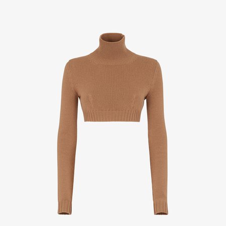 Brown cashmere jumper - PULLOVER | Fendi