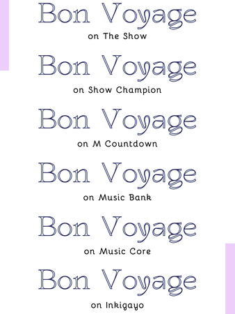 Iris Bon Voyage Titles Music Shows