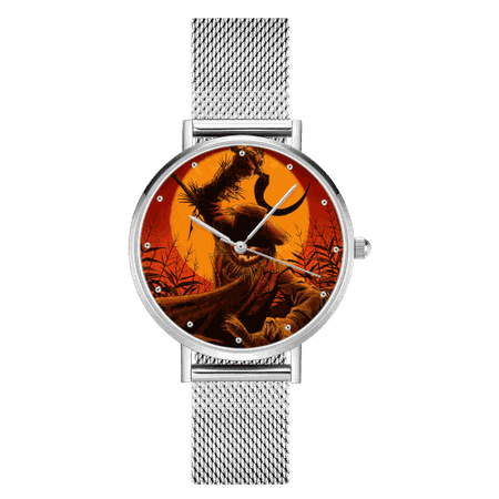 Unisex Halloween Grim Reaper Alloy Bracelet Watch 40mm