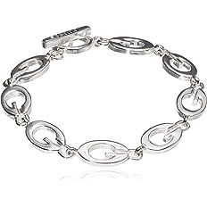 Amazon.com: GUESS "Basic" Silver G Link Bracelet, 7.5": Clothing, Shoes & Jewelry