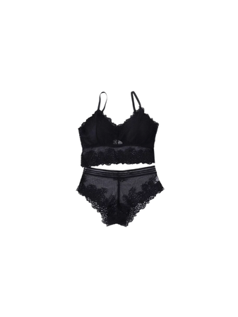 black bra panties lingerie