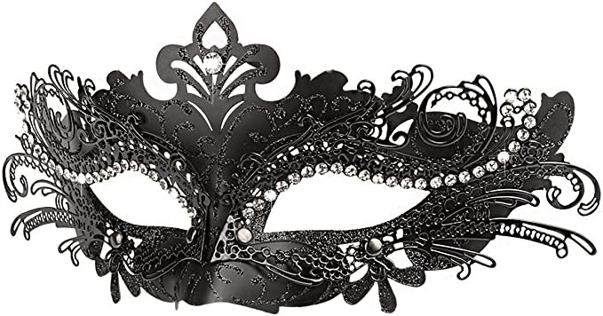 Amazon.com: Hoshin Masquerade Mask, Mardi Gras Deecorations Venetian Masks for Womens (Black): Clothing