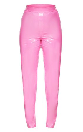 Vinyl Hot Pink High Waist Trousers | Co-Ords | PrettyLittleThing