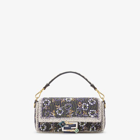 Fendi, BAGUETTE Bag with multicolor embroidery