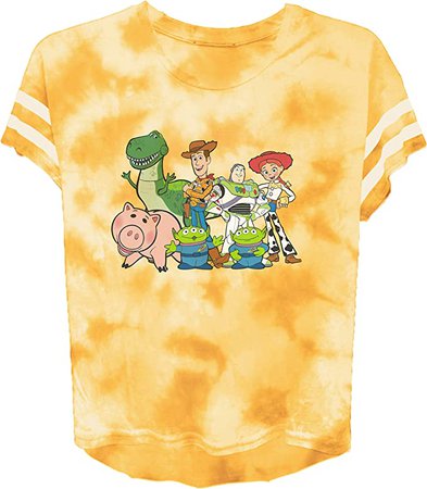 Ladies Toy Story Fashion Shirt - Ladies Classic Toy Story Tee - Buzz Lightyear and Woody Tie Dye Tee (Tie Dye, Large) at Amazon Women’s Clothing store