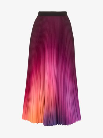 Mary Katrantzou gradient pleated midi skirt | Browns