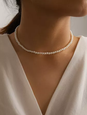 Black Friday 2020 | Faux Pearl Beaded Necklace | SHEIN USA
