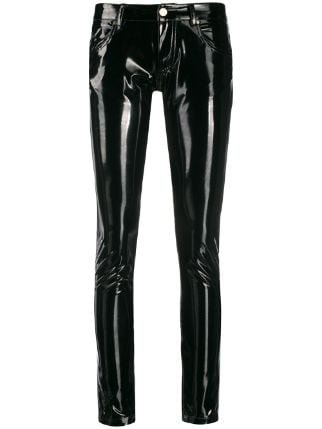 Frankie Morello Glossy-Effect Skinny Trousers | Farfetch.com