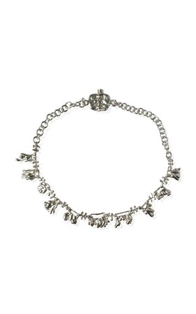 Kelp Platinum-Plated 925 Silver Necklace By Vasiliki