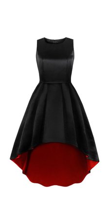 red and black dress