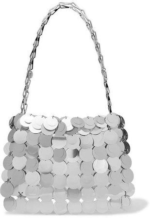 Sparkle 1969 Paillette-embellished Satin Shoulder Bag - Silver