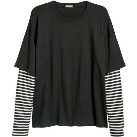 striped shirt with layer