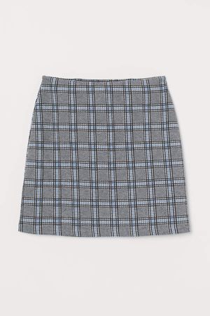 Short Jersey Skirt - Blue