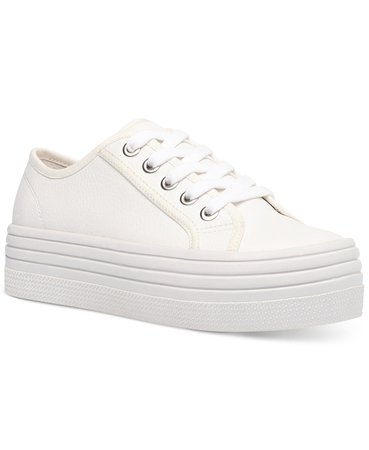 Steve Madden Women's Bobbie Flatform Sneakers & Reviews - Athletic Shoes & Sneakers - Shoes - Macy's white