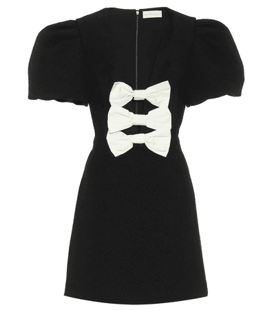 ModeSens Rebecca Vallance Lavanda Black Bow-embellished Mini Dress
