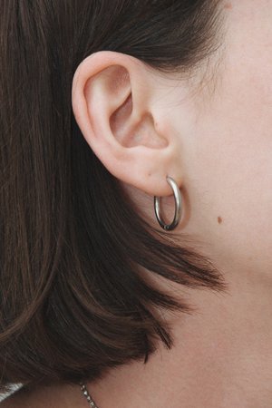Silver Hoop Earrings - Accessories