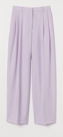 H&M Lilac Wide Leg Trousers