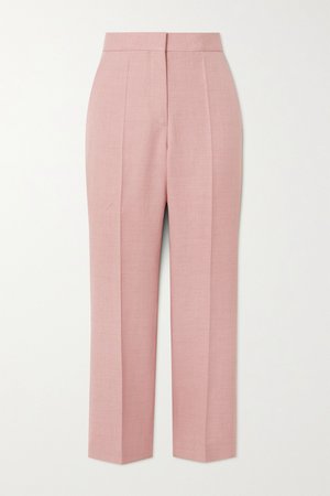 Blush Carlie cropped woven straight-leg pants | Stella McCartney | NET-A-PORTER