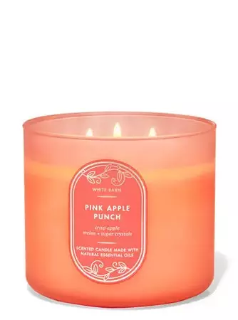 Pink Apple Punch 3-Wick Candle - White Barn | Bath & Body Works