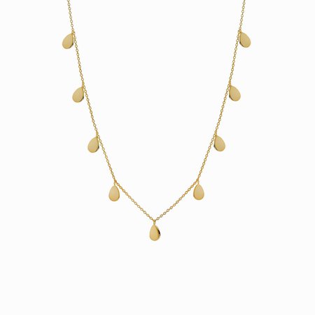 Yellow Gold Teardrop Necklace | AWE Inspired Jewelry