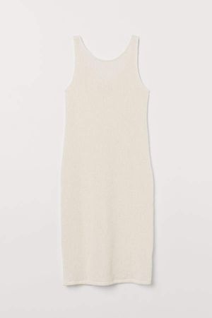 Fine-knit Dress - White