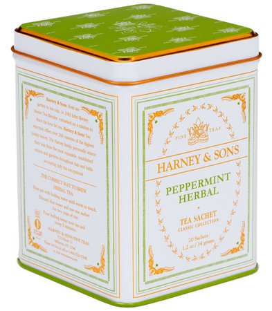 Peppermint Herbal: Classic Tin of 20 Sachets - Harney & Sons Fine Teas