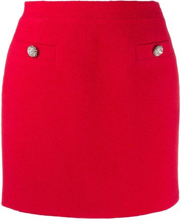 textured mini skirt