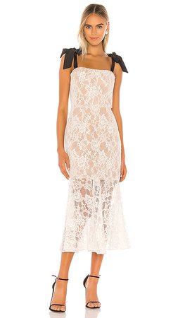 REVOLVE long lace white dress 1