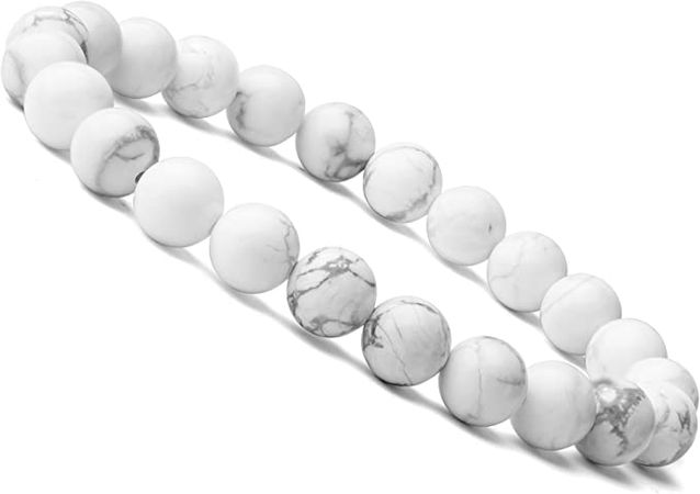 Amazon.com: WRCXSTONE Natural 8mm Gorgeous Semi-Precious Gemstones Healing Crystal Stretch Beaded Bracelet Unisex: Clothing, Shoes & Jewelry