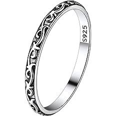 Amazon.com: Suplight Irish Celtic Knot Ring 925 Sterling Silver Stackable Thumb Ring for Women Teen Girls Size 6: Clothing, Shoes & Jewelry