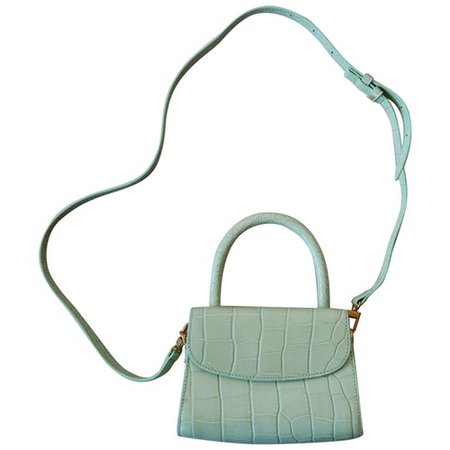 Leather mini bag By Far Green in Leather - 9092785