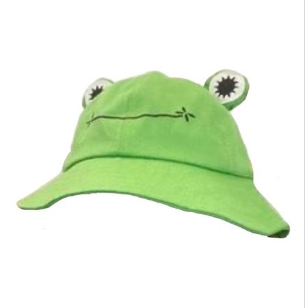 cute green froggy bucket hat