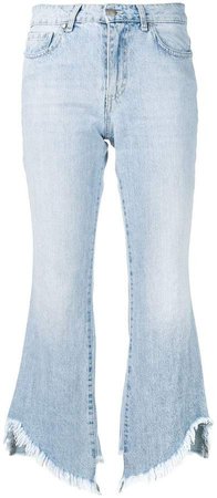 Federica Tosi frayed edges flared jeans